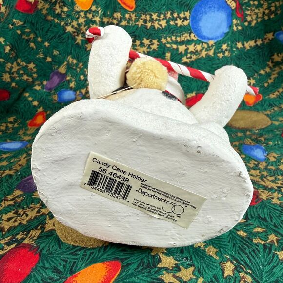 VTG Dept 56 Billy Buttons Figurine Snowman 8" Candy Cane Dancing Original Tag - Picture 7 of 7
